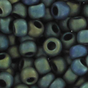 Rocaille Toho 11/0 TO11R84F - Frosted Metallic Iris Green/Brown