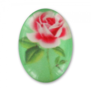 Cabochon a fiore mm. 18x13 Peridot x1