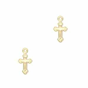 Ciondoli croci mm. 13 in Gold filled x2