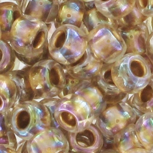 Rocaille Toho 8/0 TO8R994 - Gold Lined Rainbow Crystal x8g