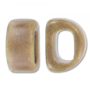 Passanti in ceramica mm. 18x10 Burnt Brown x1