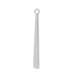 Ciondolo baguette 25 mm Placcatura argento fino
