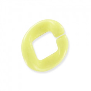 Catena resina a maglia piatta 21x18mm Giallo Pallido x1