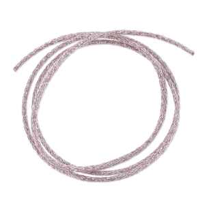 Cordoncino metallico Mokuba 2 mm - Filo argento viola x1m