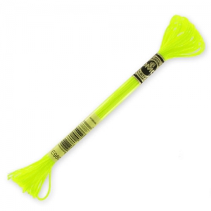 Filo da ricamo DMC Moulinè Effetto Luce Giallo Fluo (980) x8m