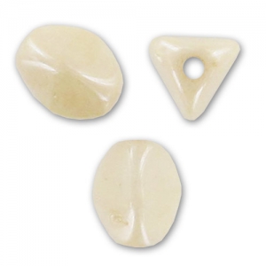 Pinch Beads 5x3 mm Chalkwhite Luster Champagne x50