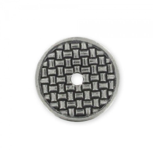 Separatore tondo decorato mm. 18 rodiato x1