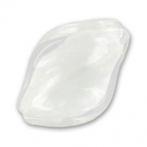 Perla attorcigliata mm. 30x20 Crystal/White  x1