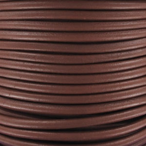 Cordoncino in pelle europea da 4 mm - Cioccolato x 1 m