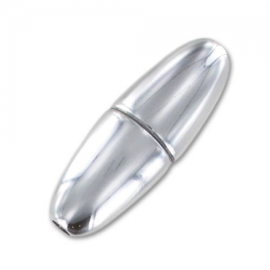 Chiusura magnetica 31 mm per cordone 3 mm argentato x1
