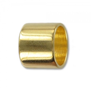 Passanti 12x10 mm per cordoni 10 mm Dorato con oro fino x1