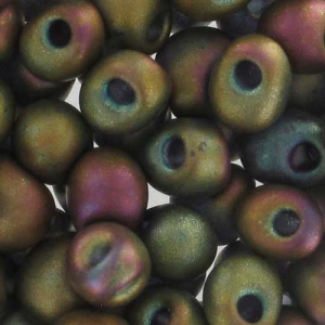 Mini-Gocce Miyuki mm. 3.4 DP2035 - Mat Metallic Khaki Iris x8g