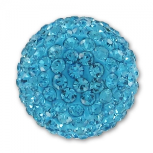 Mezza sfera plastilina strass Coreanomm. 20 Aquamarine x1
