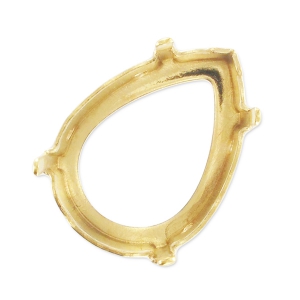 Castone PureCrystal 4320 pera mm. 18x13 dorato