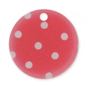 Zecchino stampato mm. 20 Pois Rosso x1