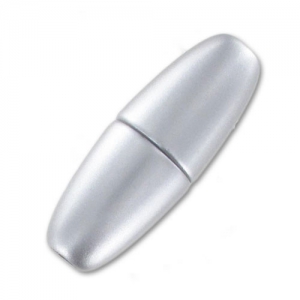 Chiusura magnetica 31 mm per cordone 3 mm argentato mat x1