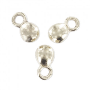 Ciondoli palline mm. 7 Placcatura argento antico x10