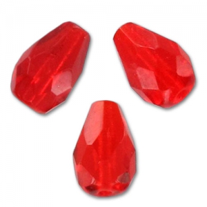 Perla a forma di pera sfaccettate 10x7 mm - Light Siam x20