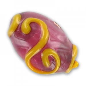 Tonda piatta mm. 18 Fuschia/Orange x1