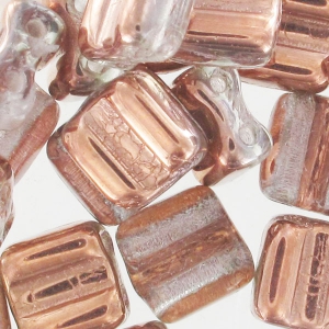 Groovy Tiles 6 mm Crystal Capri Gold x20