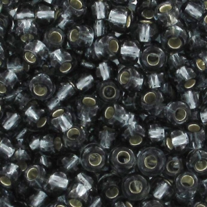 Perle di semi Preciosa 9/0 2,5 mm - Diamante nero rivestito d'argento x10g