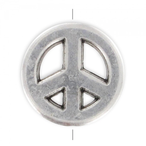 Peace mm. 15 Placcatura argento antico x1