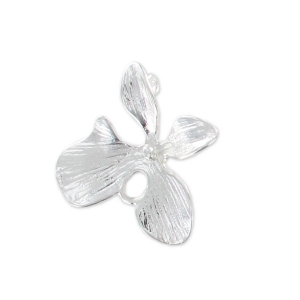 Ciondolo fiore 16 mm Placcatura argento fino