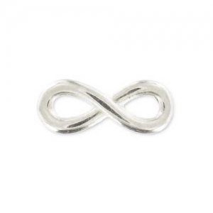 Separatore infinito mm. 15x6 Placcatura argento antico x1