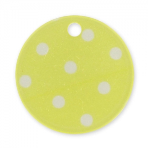 Zecchino stampato mm. 20 Pois Giallo x1