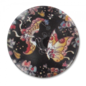 Cabochon piatto decorato mm. 20 Farfalle x1