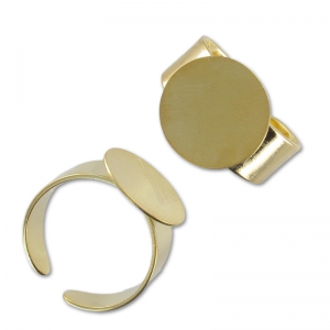 Base per incollare mm. 14 dorato con oro fino x1