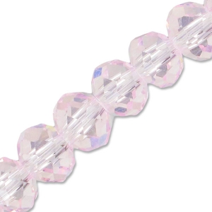 Tonde schiacciate sfaccettate mm. 6x4 Light Rose x40cm