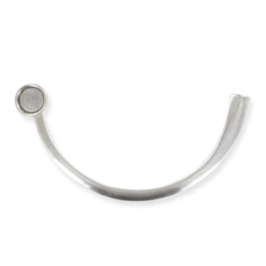 Mezzo girocollo 13,5 cm supporto cabochonper cordoncino argentato ant