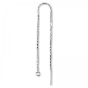 Orecchini catena in Argento 925 mm. 50+55 x2