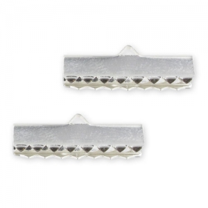 Terminali da stringere 20 mm Argento 925 x2