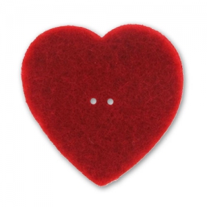 Cuore in feltro mm. 40 Rosso x1