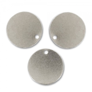 Zecchini lisci mm. 10 rodiato x5