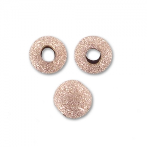 Palline diamantate mm. 3 in Rose Gold filled x10