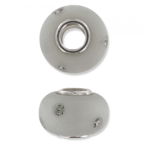 Tonda strass Polaris con foro grande mm. 14 Black Diamond x1