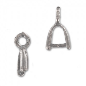 Ganci per pendenti mm. 9 argentato brunito x4