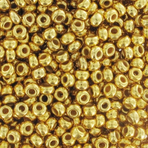 Perla Preciosa 11/0 da 2 mm - placcate in oro 24 carati x 10 g