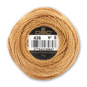 Cotone perlè DMC n°5 Light Brown (436) x45m