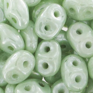 SuperDuo mm. 2.5x5 Luster Chalk Light Green x10g