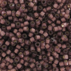 Miyuki Delica Duracoat 11/0 DB2183 - Alabaster Silver Line Dyed Raisin x8g