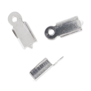 Chiudicordoncino piatto 3mm Acciaio inoss x10