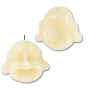 Testa di Budda mm. 18 imitazione Avorio x1