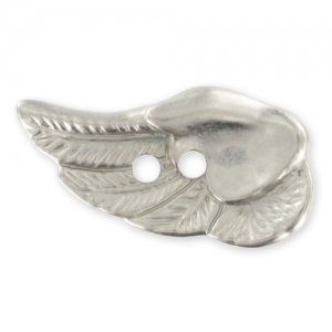 Bottone ala CCB 28 mm rodiato opaco x1