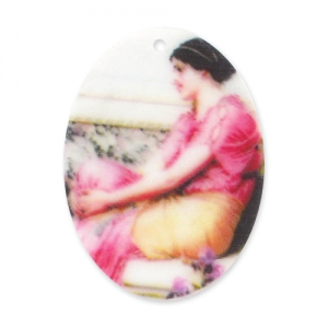 Pendente ovale mm. 38x28 Donna x1