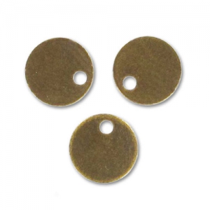 Zecchini lisci mm.  8 bronzo x10