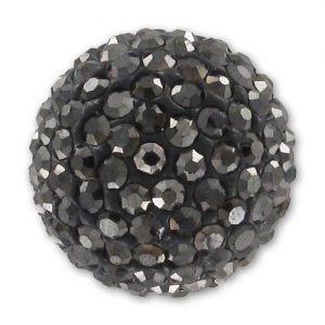 Mezza sfera plastilina strass Coreanomm. 20 Jet Hematite x1